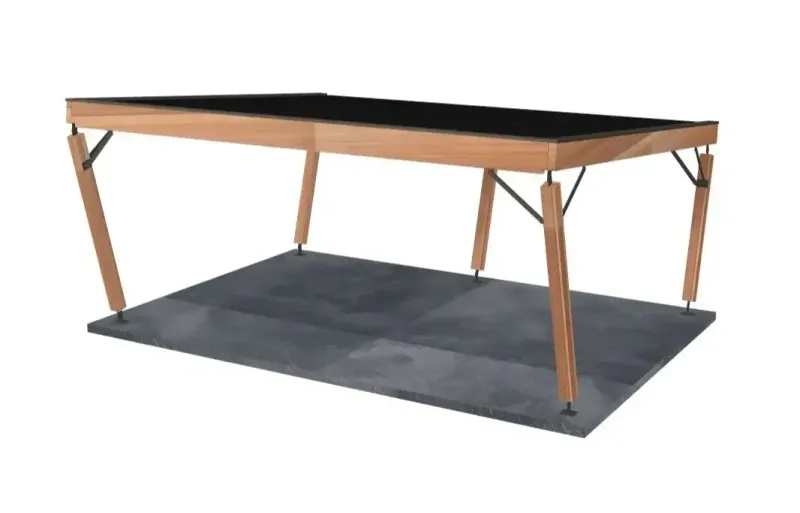 Le carport solaire Volto 2 places, en bois