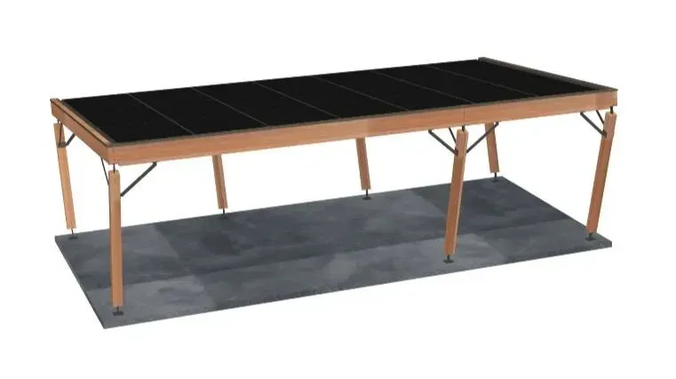 Le carport solaire Volto 3 places, en bois